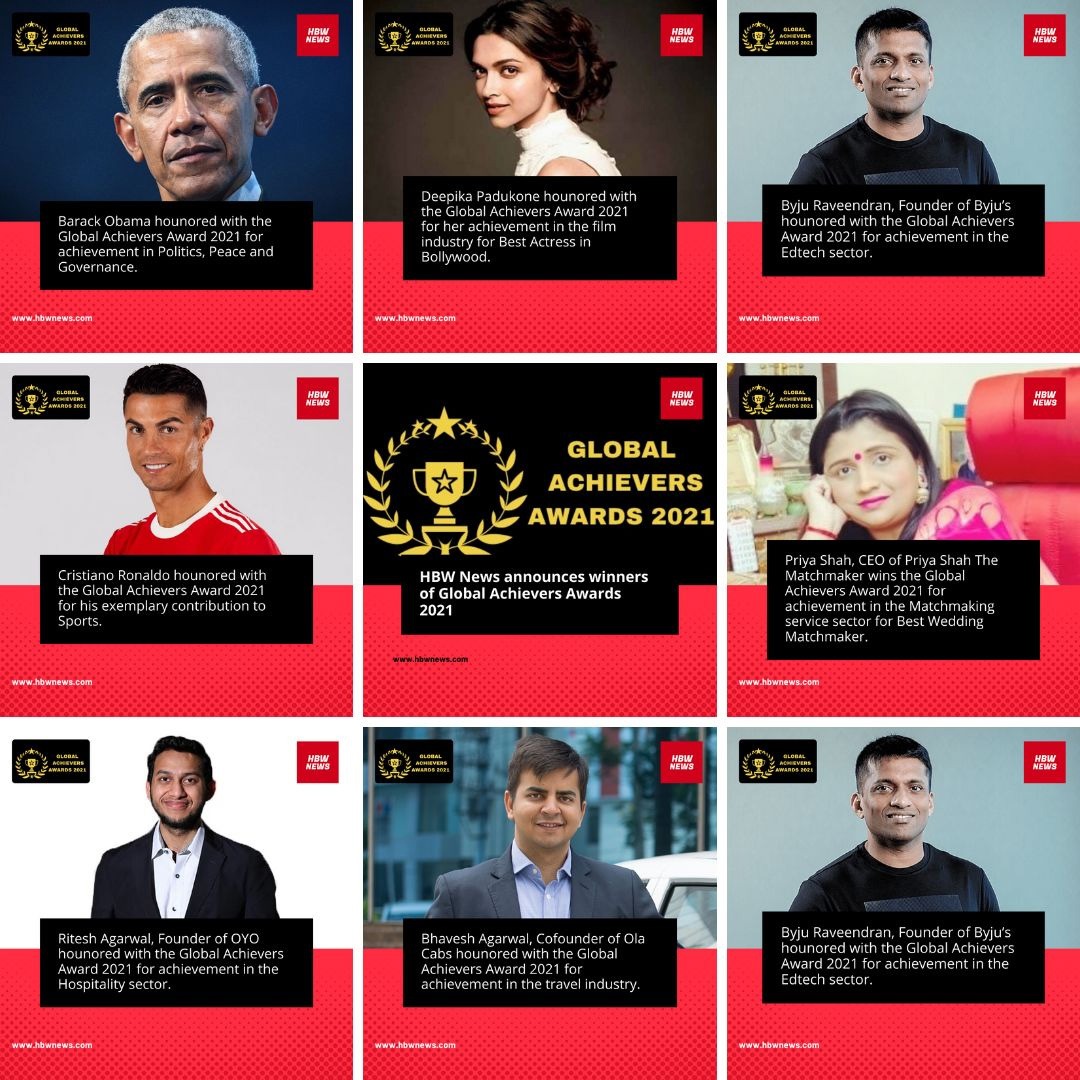 winners of Global Achievers Awards 2021