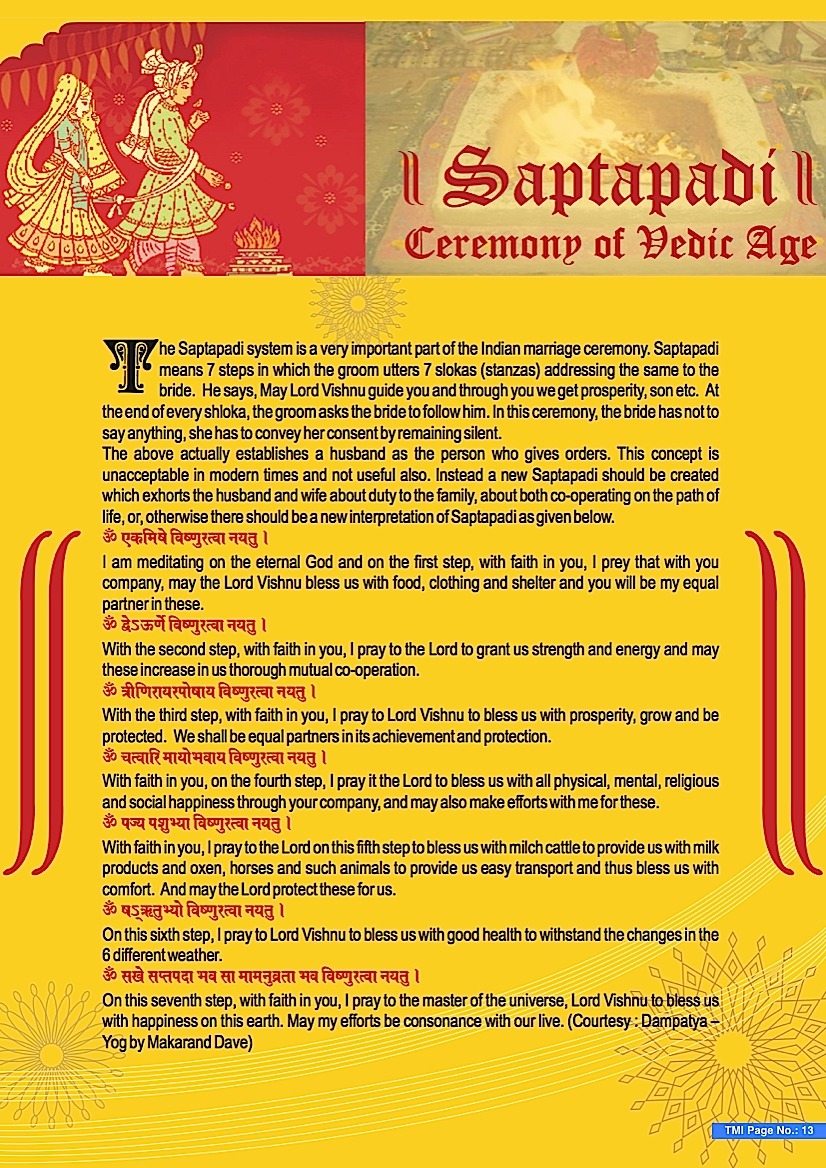 Saptapadi ceremony