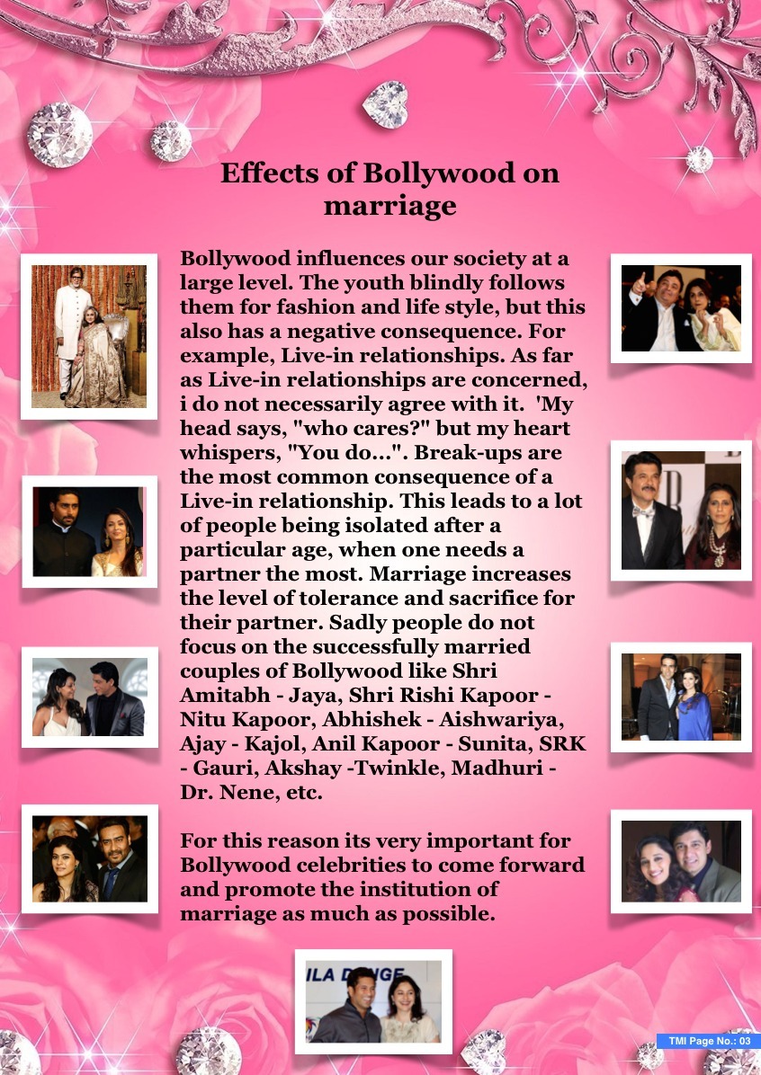 Effects of bollywood on marriage